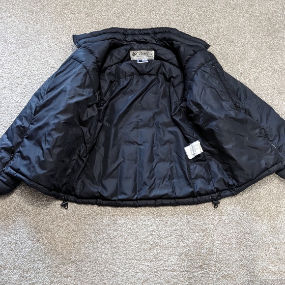Columbia duck down short quilted puffer jacket black - Picture 9 of 16